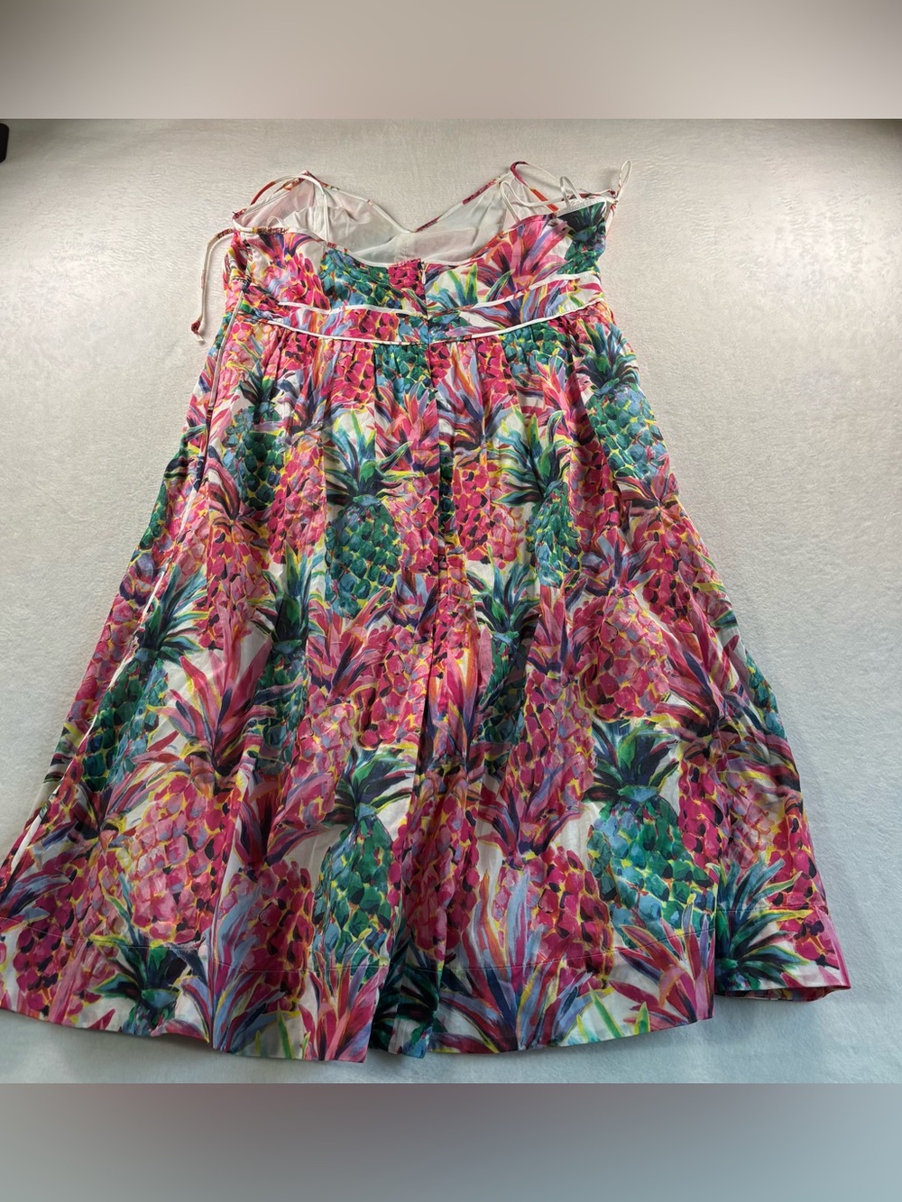 J. Crew Pink and Green Pineapple Print Sundress - Picture 9 of 9